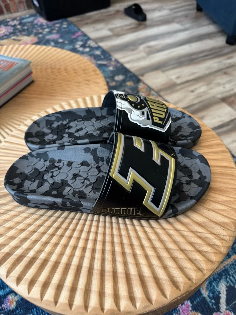 Purdue University Boilermakers HYPD Slydr Sports Sandals Slides Shower Beach